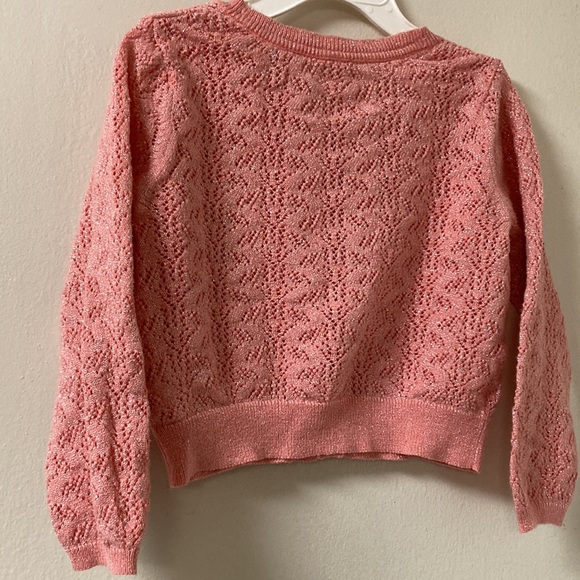 Toddler Girl Shimmer Cardigan and Jeans - Picture 6 of 8